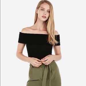 Express Off Shoulder Ribbed Top
